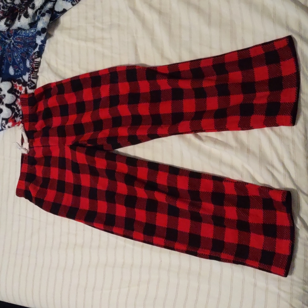 Red Buffalo plaid pajamas pants size 8 fleece Carter's 🌞 4/$20